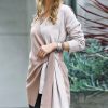 Women * | Cheapest 42Pops Mocha & Latte Color Block Longline Wrap Cardigan Women