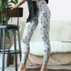 Women * | Cheap 42Pops Black Snake Leggings Women