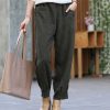 Women * | Hot Sale 42Pops Ash Gray Corduroy Pocket Pants Women