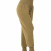 Women * | Discount 42Pops Dusty Olive Smocked High-Waist Pocket Joggers Plus