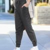 Women * | Discount 42Pops Charcoal French Terry Pocket Joggers Women