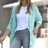 Women * | Cheapest 42Pops Green Mint Popcorn-Knit Pocket Button-Front Cardigan Women