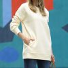 Women * | Best Reviews Of 42Pops Cream Crewneck Long-Sleeve Pocket Sweatshirt Women