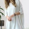 Women * | Deals 42Pops Bone Long-Sleeve Dolman Tunic Women