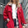 Women * | Cheapest 42Pops Burgundy Corduroy Oversize Shacket Women