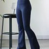 Women * | Flash Sale 42Pops Navy Mineral-Wash High-Waist Raw-Cuff Yoga Pants Women