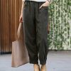 Women * | Outlet 42Pops Dark Olive Corduroy Pocket Pants Women