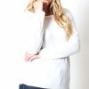 Women * | Deals 42Pops Ivory Boatneck Sweater Plus