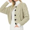 Women * | Budget 42Pops Light Sage Knit Button Cardigan Women