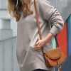 Other * | Hot Sale 42Pops Ash Mocha V-Neck Long-Sleeve Pocket Sweatshirt Women