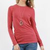 Other * | Deals 42Pops Rose Crewneck Long-Sleeve Top Women