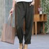 Women * | Outlet 42Pops Ash Gray Corduroy Pocket Straight-Leg Pants Women