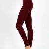 Women * | Promo 42Pops Dark Burgundy Leggings Women