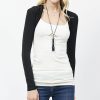 Women * | Buy 42Pops Black Long-Sleeve Fitted Bolero Women