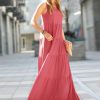 Women * | Coupon 42Pops Desert Rose Scoop-Neck Sleeveless Tiered Maxi Dress Women