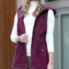 Women * | Wholesale 42Pops Dark Plum Drawstring-Waist Hooded Pocket Vest Women