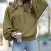 Women * | Budget 42Pops Dusty Olive Raglan Hoodie Women