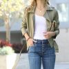 Women * | Cheap 42Pops Khaki Belted Moto Jacket Women