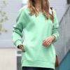 Women * | Promo 42Pops Mint Green V-Neck Long-Sleeve Sweatshirt Women