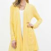 Women * | Best Deal 42Pops Dusty Banana Relaxed Pocket Open Cardigan Women