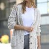 Women * | Promo 42Pops Bone Popcorn Button-Up Pocket Cardigan Women