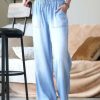 Women * | Hot Sale 42Pops Light Chambray Drawstring Pocket Wide-Leg Pants Women