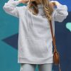 Women * | Budget 42Pops Heather Gray Side-Tie Longline Pocket Hoodie Women