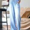 Women * | Outlet 42Pops Light Chambray Drawstring Pocket Wide-Leg Jeans Women