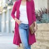 Women * | Best Pirce 42Pops Magenta Slouchy Pocket Duster Women