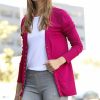 Women * | Best Sale 42Pops Magenta Ribbed Snap Cardigan Women