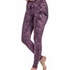 Women * | Discount 42Pops Violet Mineral Wash Wide-Waistband Pocket Leggings Women