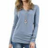 Women * | Promo 42Pops Cement V-Neck Long-Sleeve Top Women