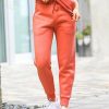 Women * | Wholesale 42Pops Deep Coral Elastic-Waistband Pocket Jogger Sweatpants Women