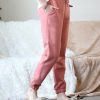 Women * | Buy 42Pops Ash Rose Drawstring Elastic-Waist Joggers Women