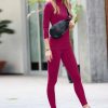 Women * | New 42Pops Magenta Mock Neck Long-Sleeve Top & Leggings Women