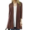 Women * | Budget 42Pops Americano Slouchy Longline Open Pocket Cardigan Women