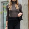 Other * | Flash Sale 42Pops Ash Gray Mock Neck Long-Sleeve Bodysuit Women