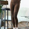 Women * | Brand New 42Pops Americano Mineral-Wash Wide-Waist Moto Leggings Women