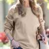 Women * | Promo 42Pops Ash Mocha Crewneck Sweatshirt Women