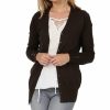 Women * | Best Pirce 42Pops Dark Olive Button-Detail Cardigan Women