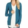 Women * | Best Reviews Of 42Pops Teal Snap-Front Cardigan Women