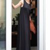 Women * | Best Reviews Of 42Pops Black Round-Neck Sleeveless Maxi Dress Women