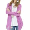 Women * | Best Sale 42Pops Dark Mauve Drape-Front Cardigan Women