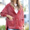 Women * | Budget 42Pops Copper Red Pocket Button-Up Jacket Women