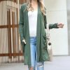 Women * | Brand New 42Pops Army Green Slouchy Pocket Duster Women