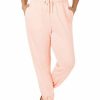 Women * | Flash Sale 42Pops Cream Pink Drawstring Pocket Joggers Plus