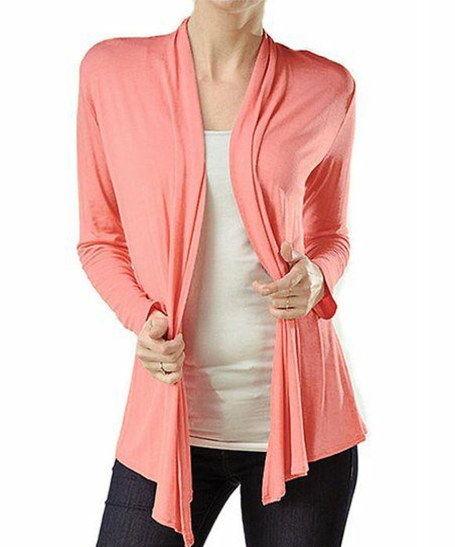 Women * | Best Deal 42Pops Coral Multifunctional Open Cardigan Women