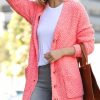 Women * | Wholesale 42Pops Desert Rose Popcorn Button-Up Pocket Cardigan Women