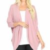 Women * | Flash Sale 42Pops Light Rose Cocoon Open Cardigan Women