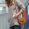 Other * | Coupon 42Pops Ash Mocha V-Neck Pocket Sweatshirt Tunic Women